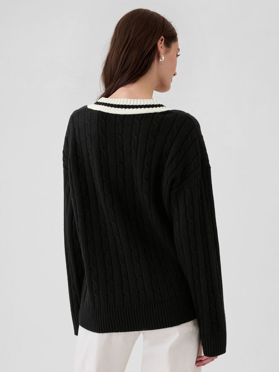 Pullover oversize con profili rigati Donna_2