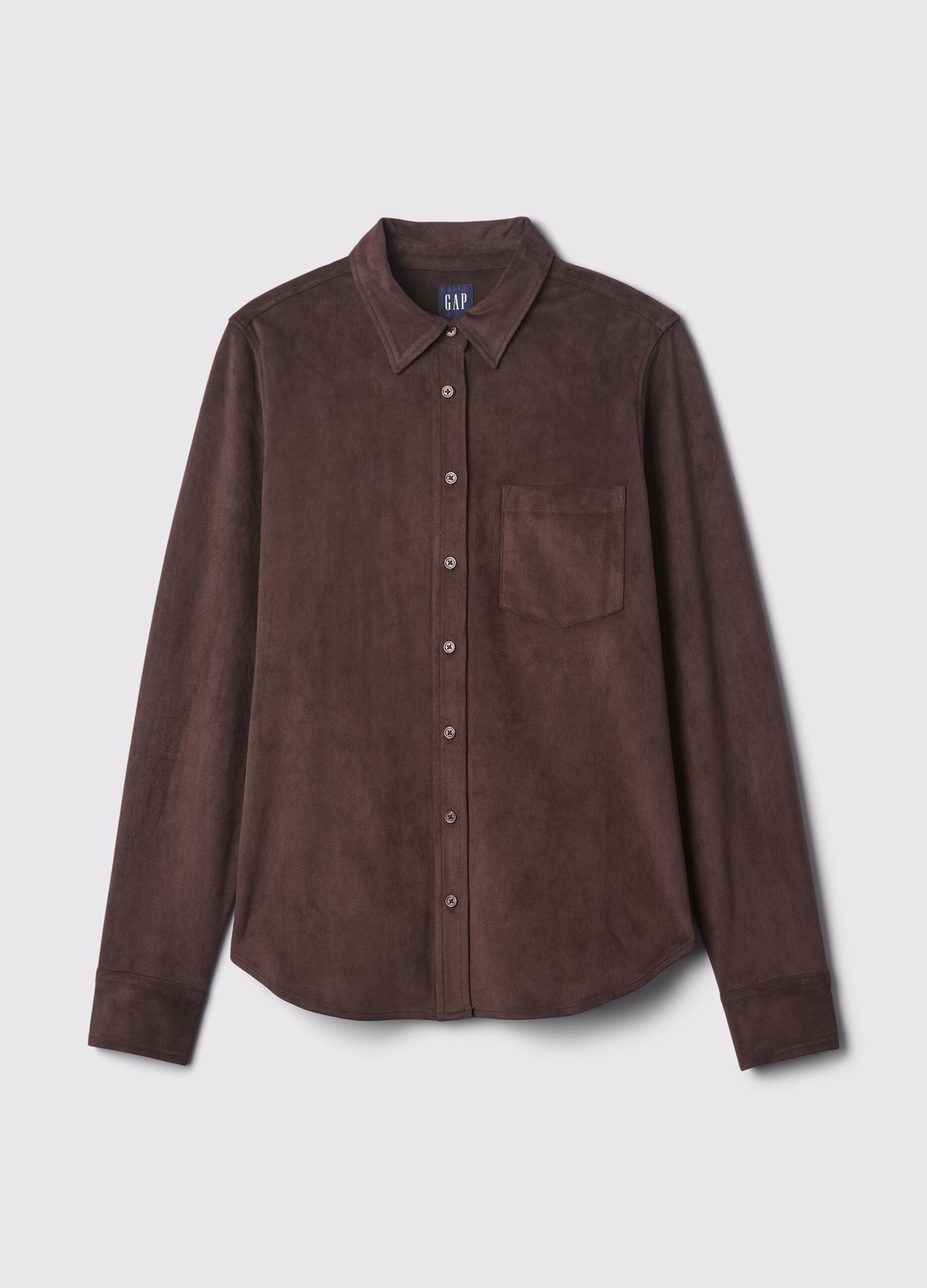 Camicia scamosciata con tasca_4