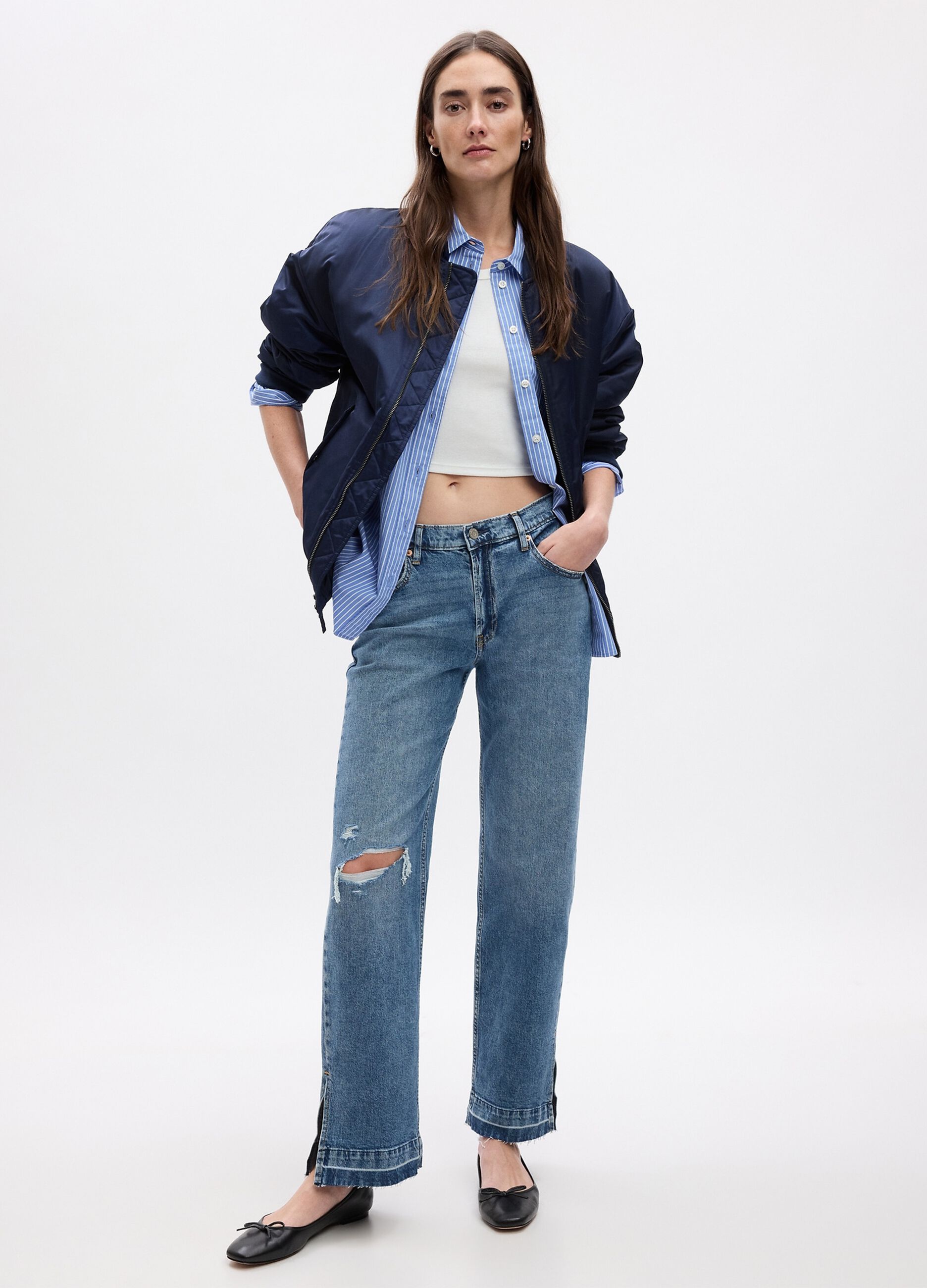 Jeans loose fit acid wash a vita media