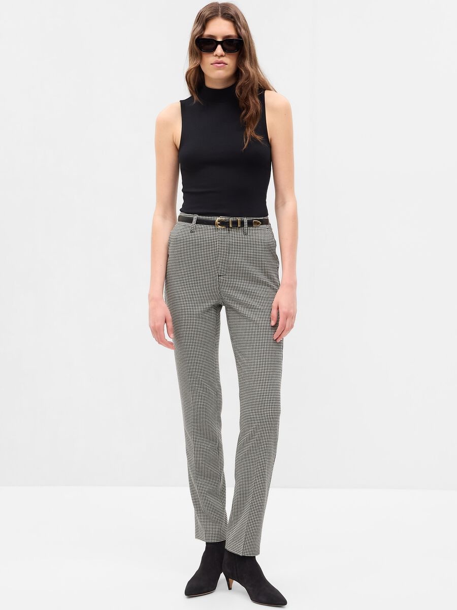 Pantaloni slim fit con vita media Donna_0
