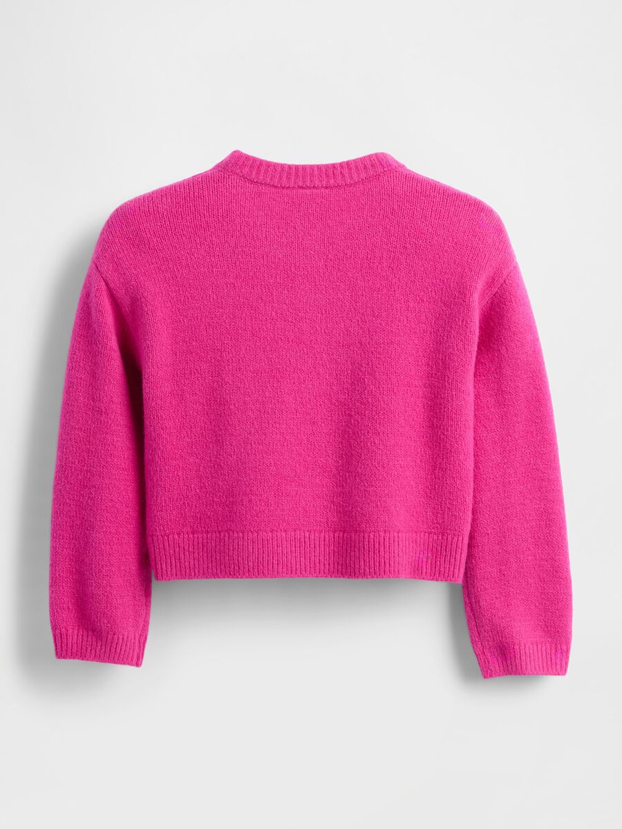 Pink Cotton Blend Cardigan Baby Girl_1