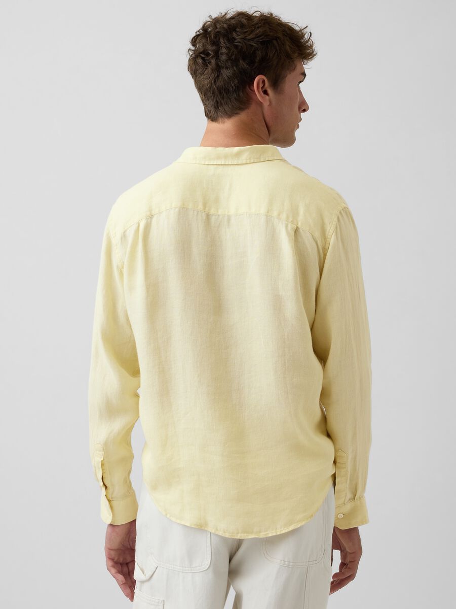 Camicia in puro lino Uomo_1