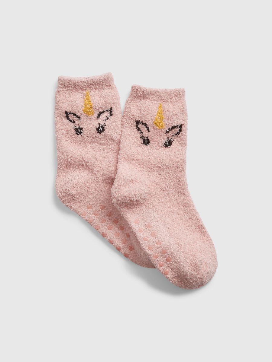 Slipper socks with unicorn design Girl_0