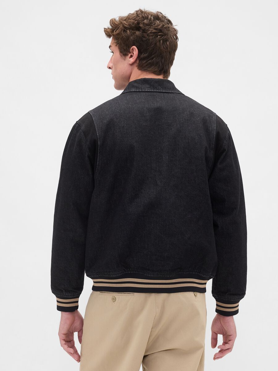 Giacca nera in cotone uomo Uomo_2