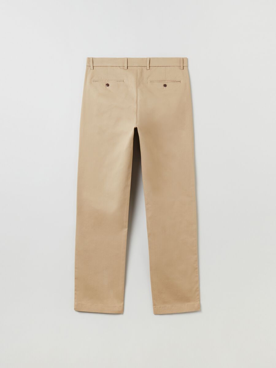 Stretch cotton slim fit trousers Man_3