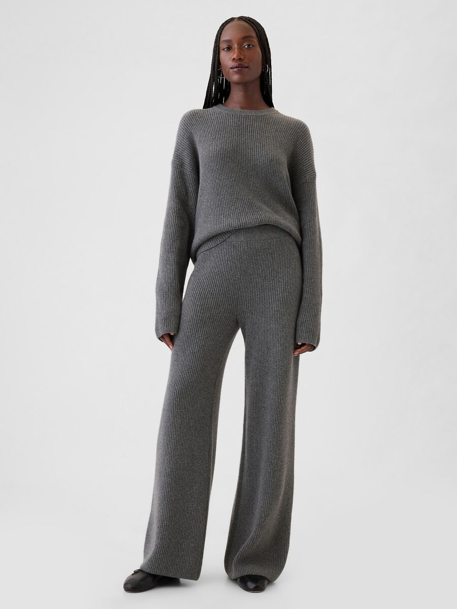 Pantalone a gamba larga a coste inglesi Donna_0