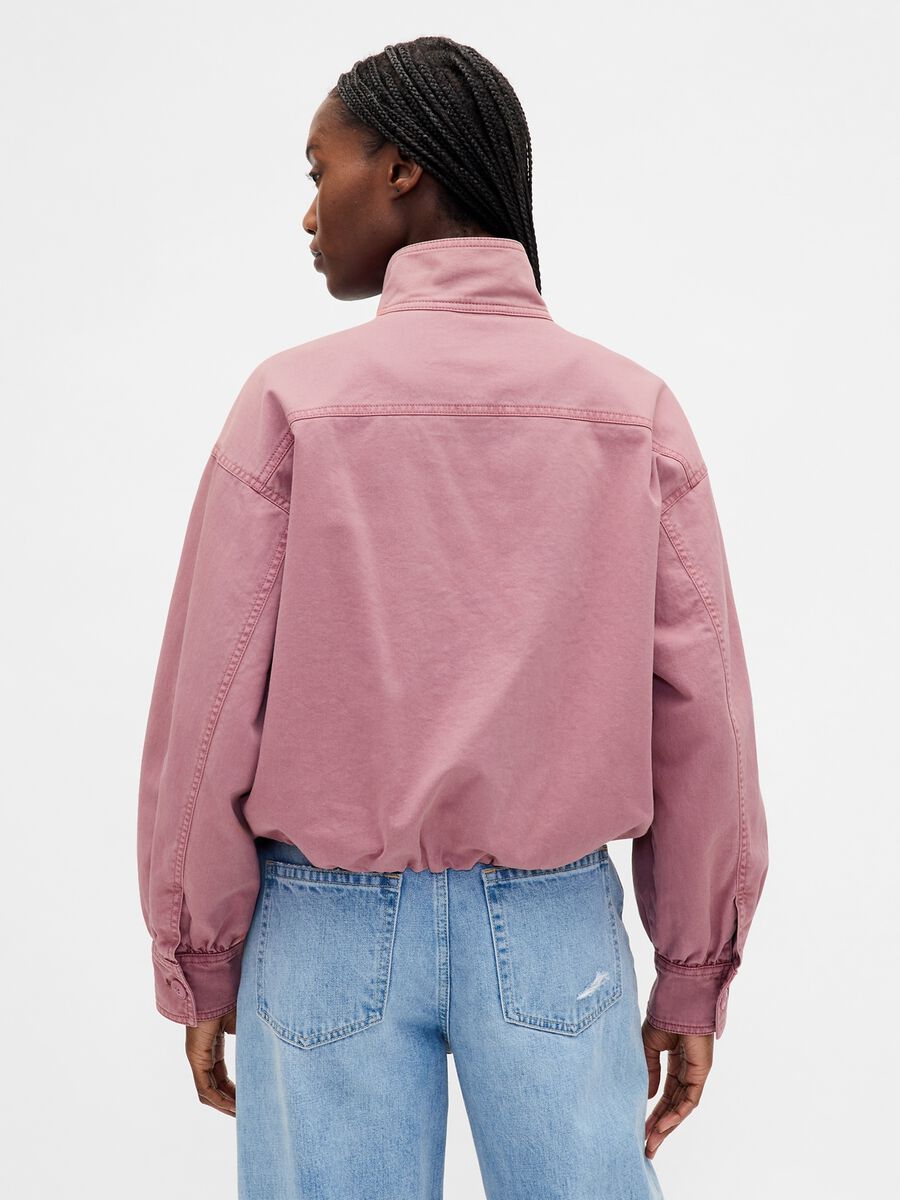 Slim Pink Cotton Jacket Woman_1