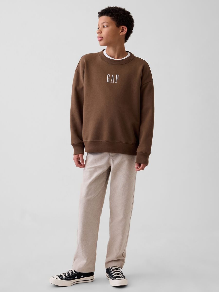 Pantaloni in misto lino e cotone Bambino_0