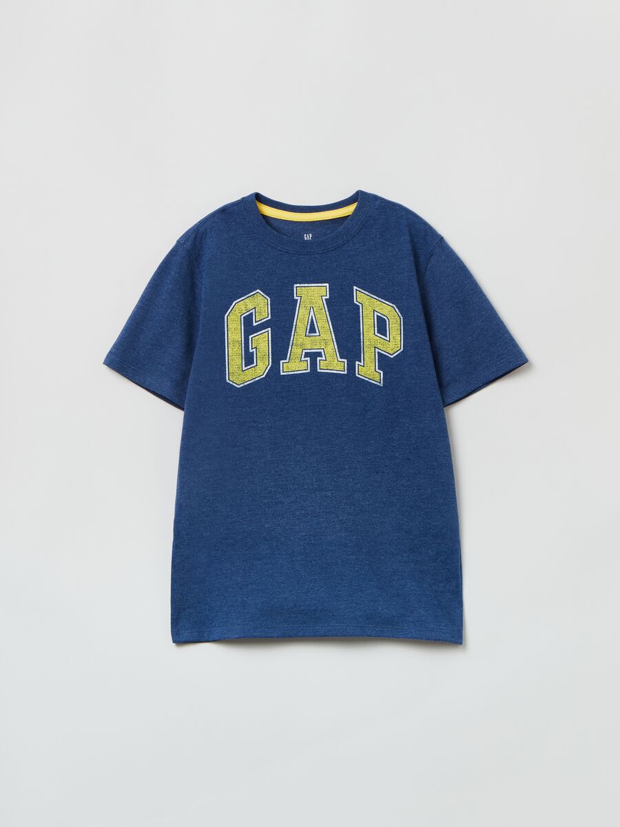 Round-neck T-shirt with vintage logo print Boy_0