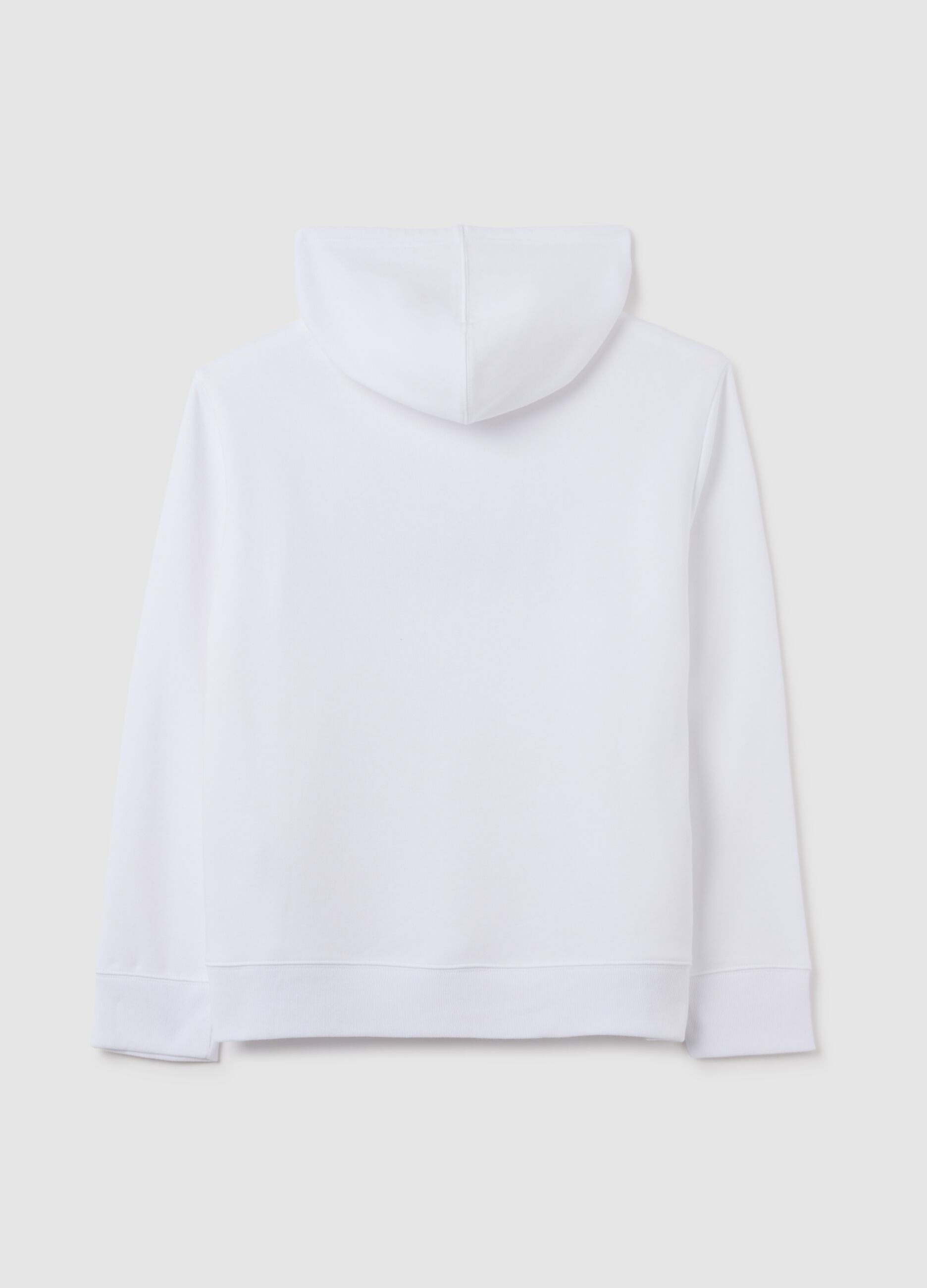 Sweatshirt with hood and logo embroidery