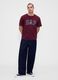 T-shirt bordeaux in cotone_1