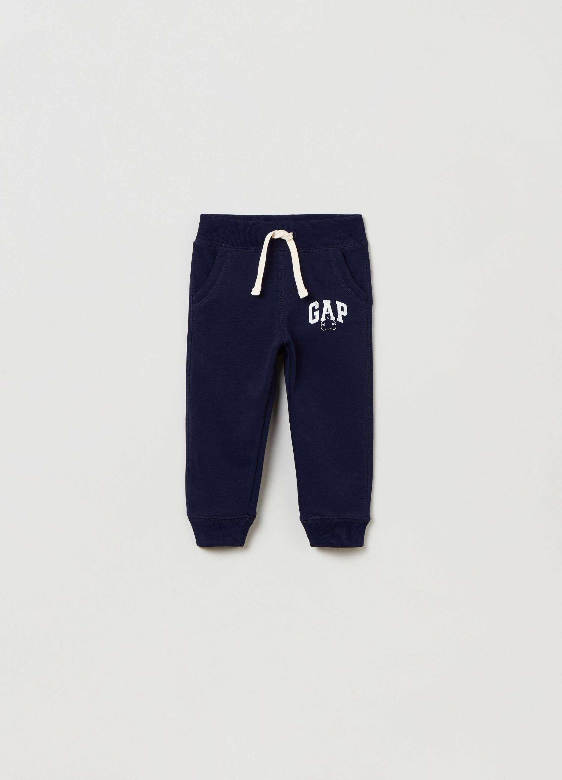 Joggers with teddy bear and logo print