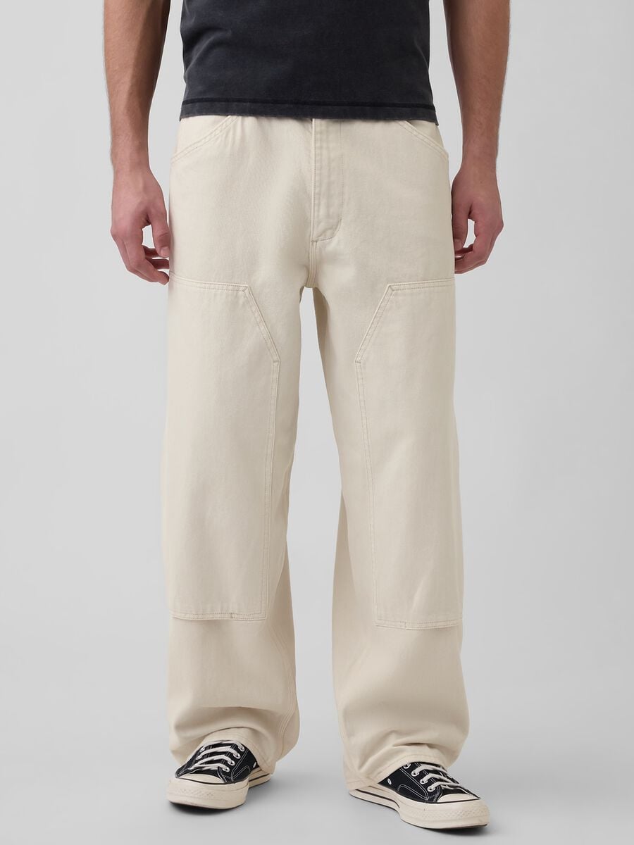 Pure cotton cargo trousers Man_1