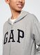 Felpa con logo GAP, cappuccio e full zip in misto cotone_3