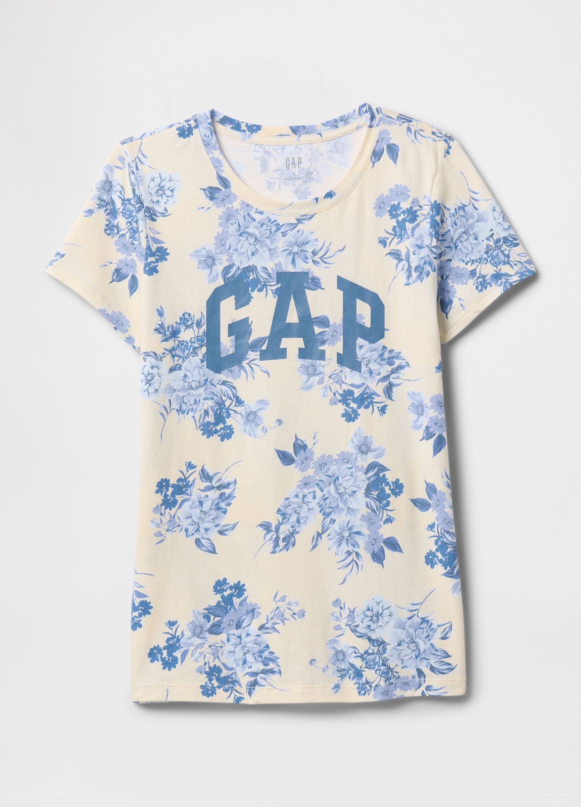 T-shirt a maniche corte con logo Gap e stampa floreale_4