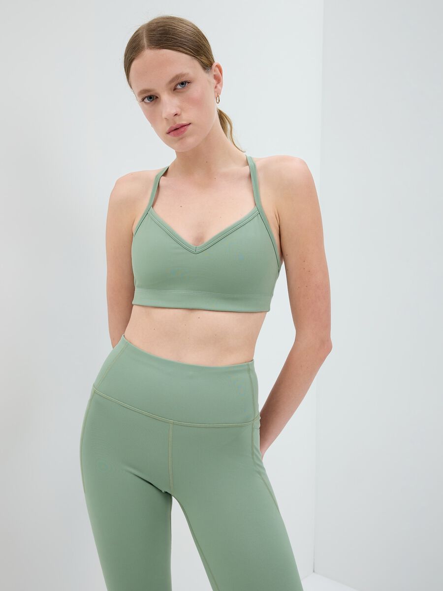 Sports bra with racer back Woman_0