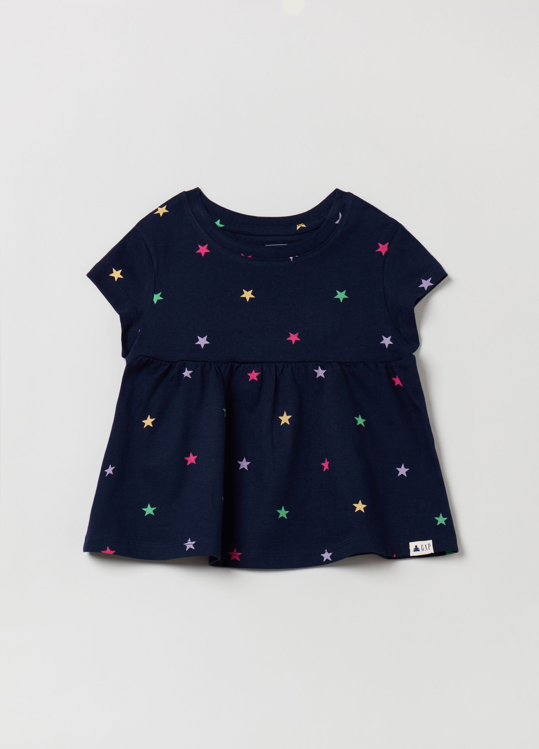 Cotton T-shirt with star print