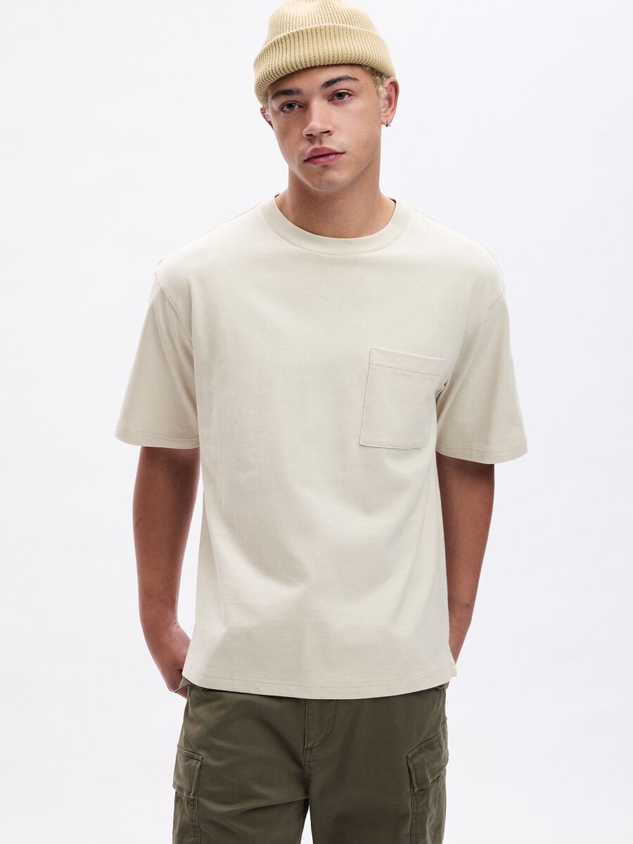 Cotton T-shirt with pocket Man_0