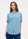 T-shirt azzurra in cotone_0