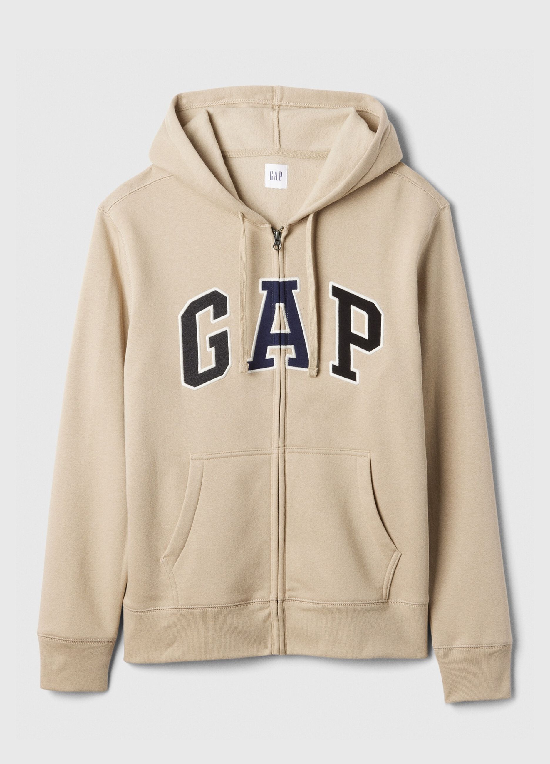Full-zip sweatshirt with hood and logo embroidery_3