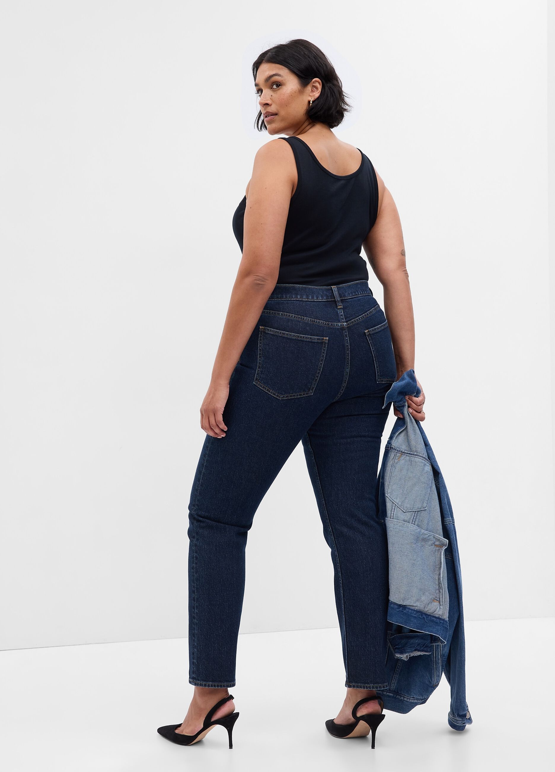 Jeans straight fit a vita alta_4