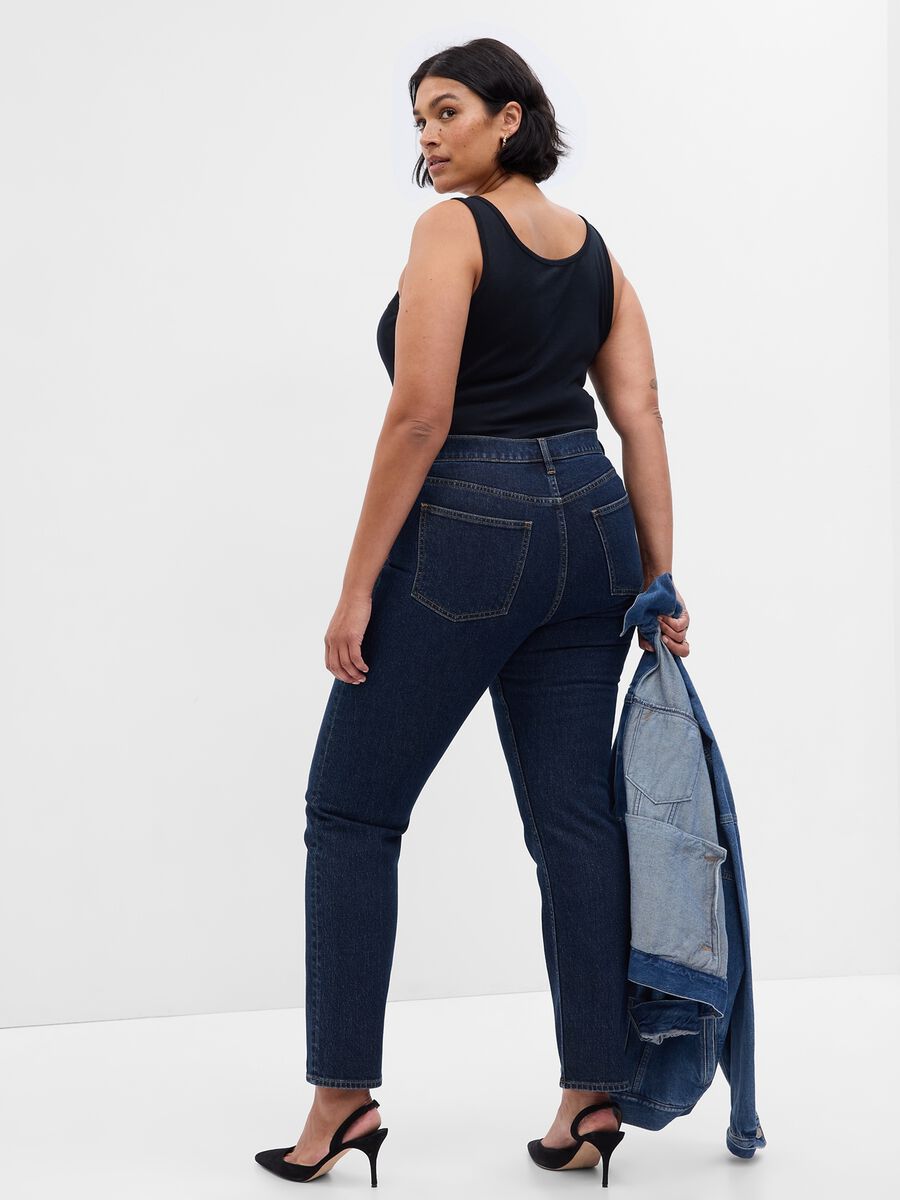 Jeans straight fit a vita alta Donna_4