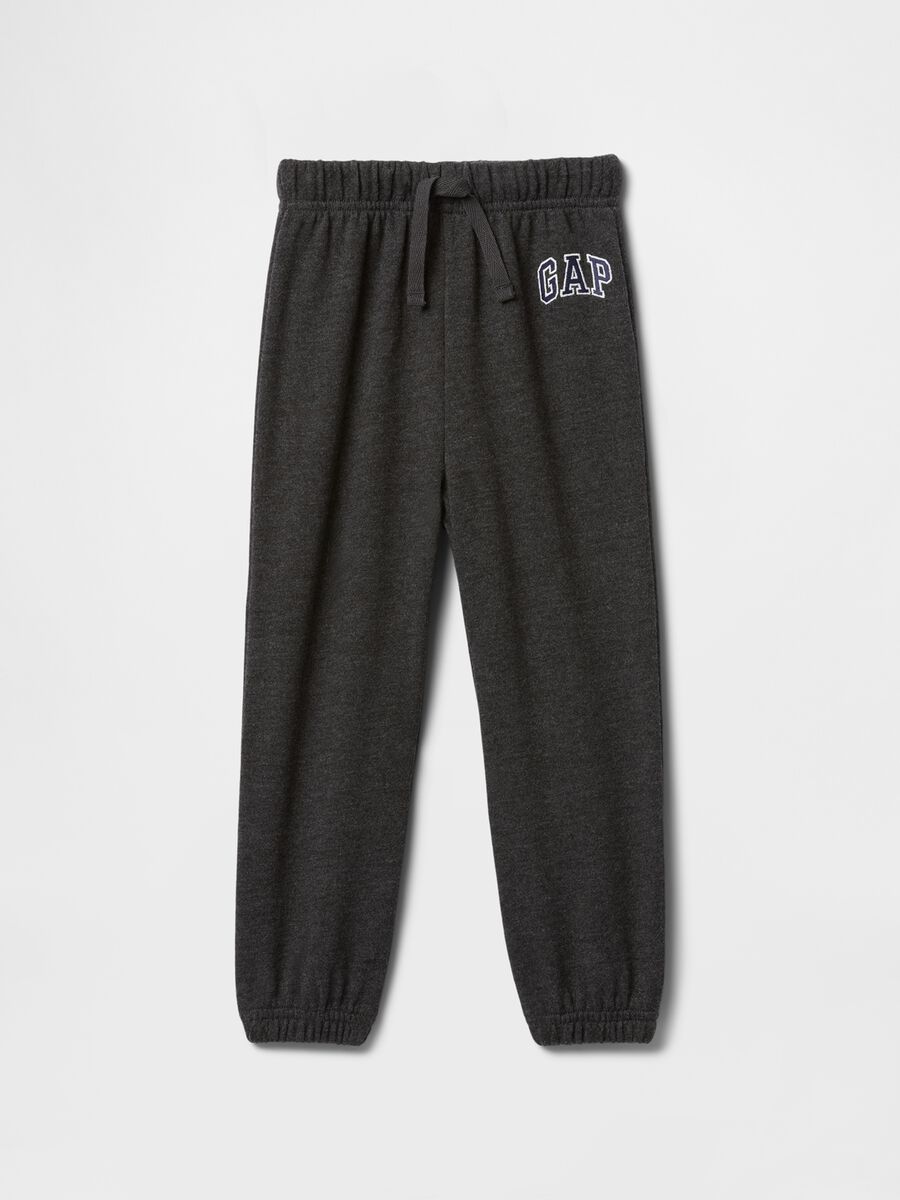 Grey trousers in cotton and polyester blend Baby Boy_0