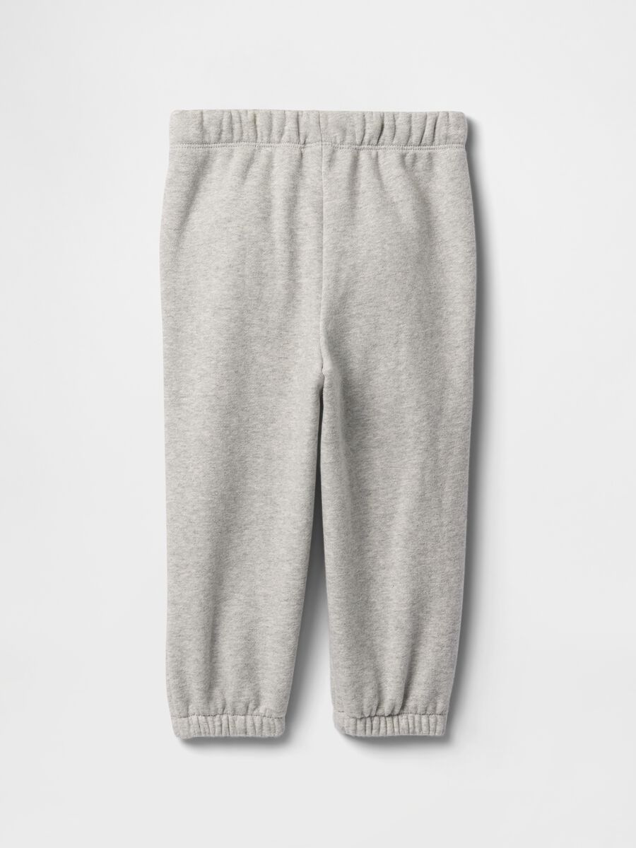 Baby Girls' Grey Cotton Blend Trousers Regular Fit Baby Girl_1