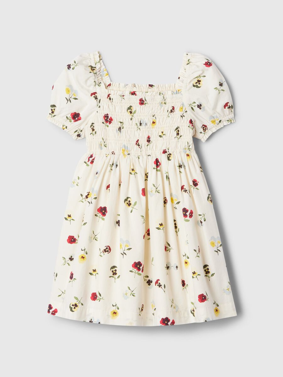 GAP x DÔEN Abito floreale con punto smock Bimba_3