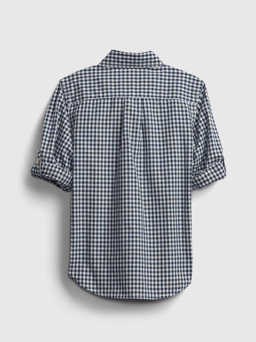 Camicia in cotone con fantasia vichy Bimbo_2
