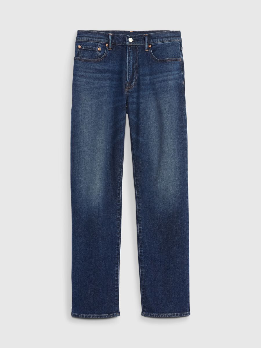 Straight-fit jeans in stretch cotton and Lyocell Man_3