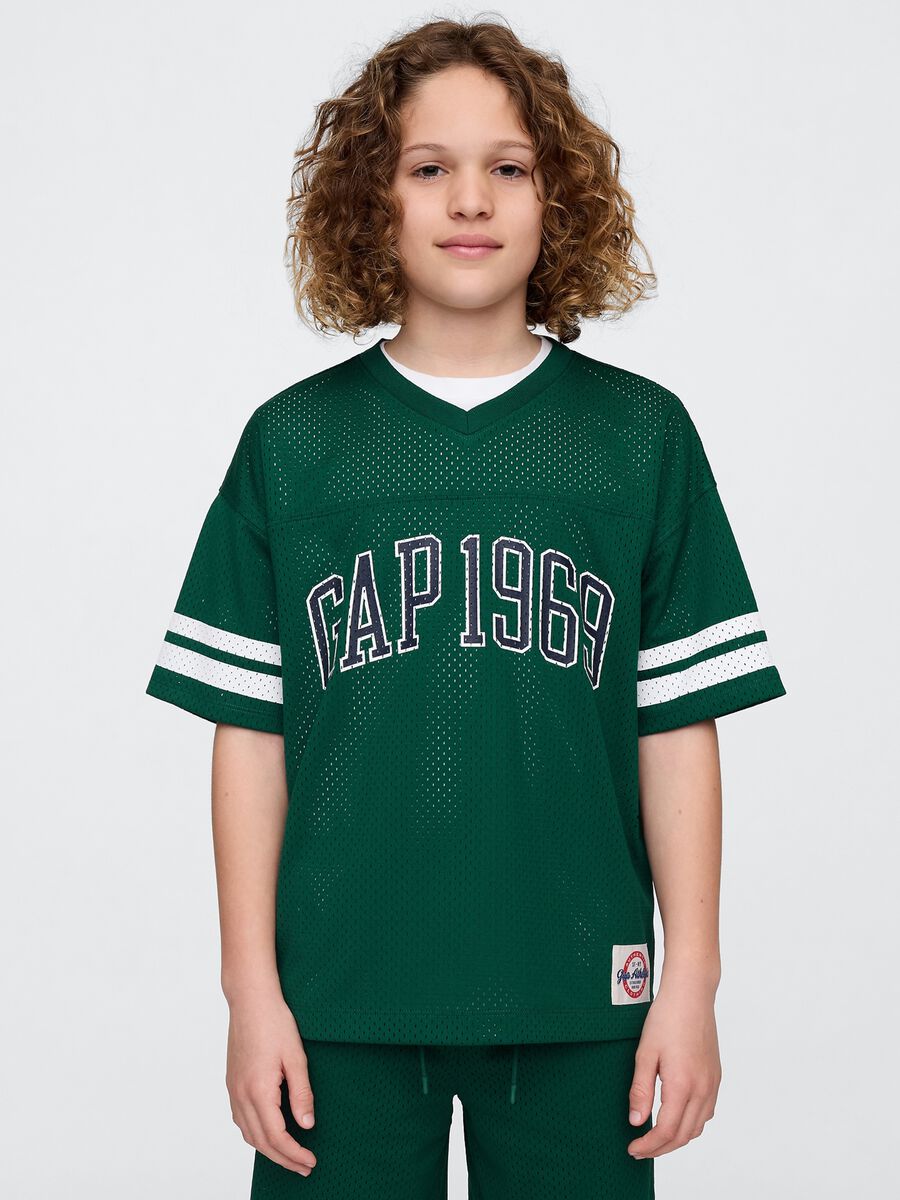 Maglia sportiva verde con logo GAP 1969 Boy_0