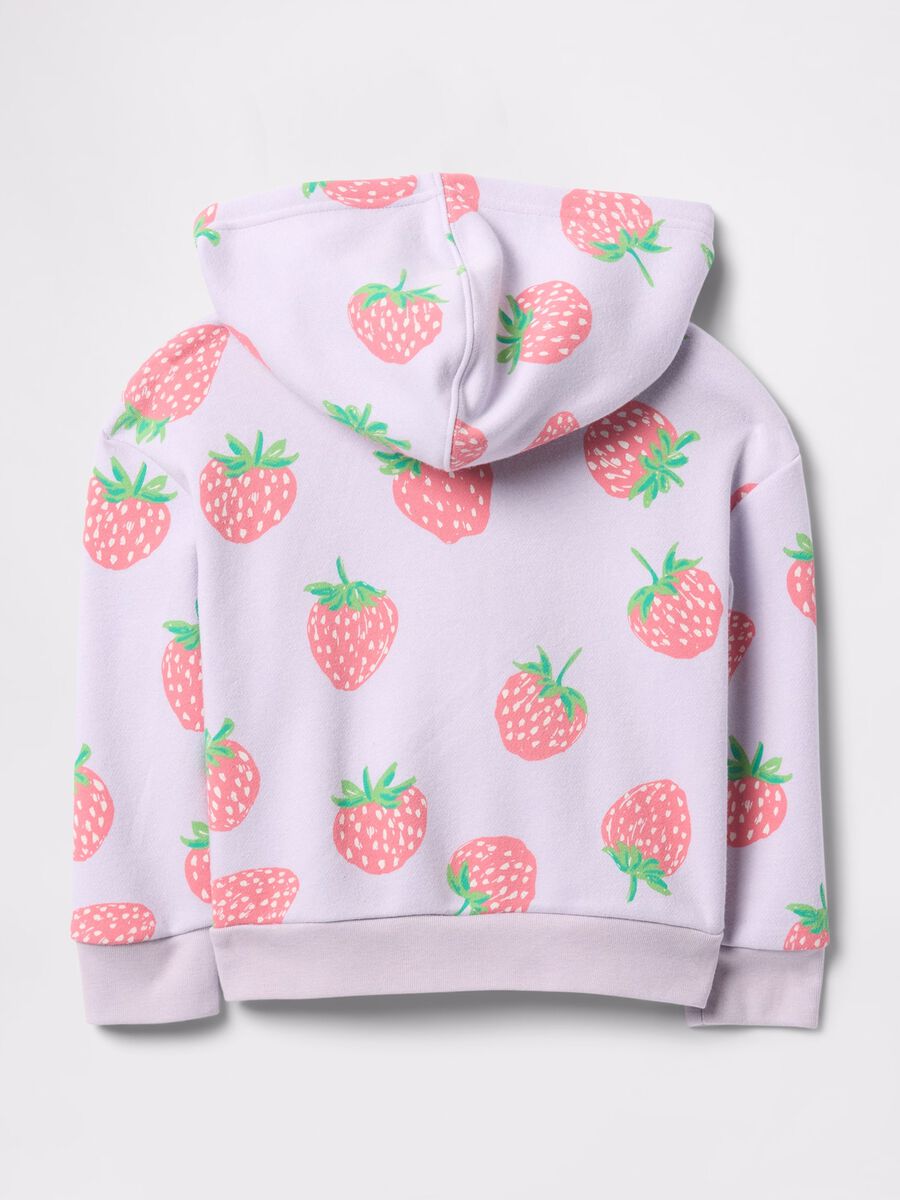 Felpa con cappuccio GAP Kids a stampa fragole Bimba_1