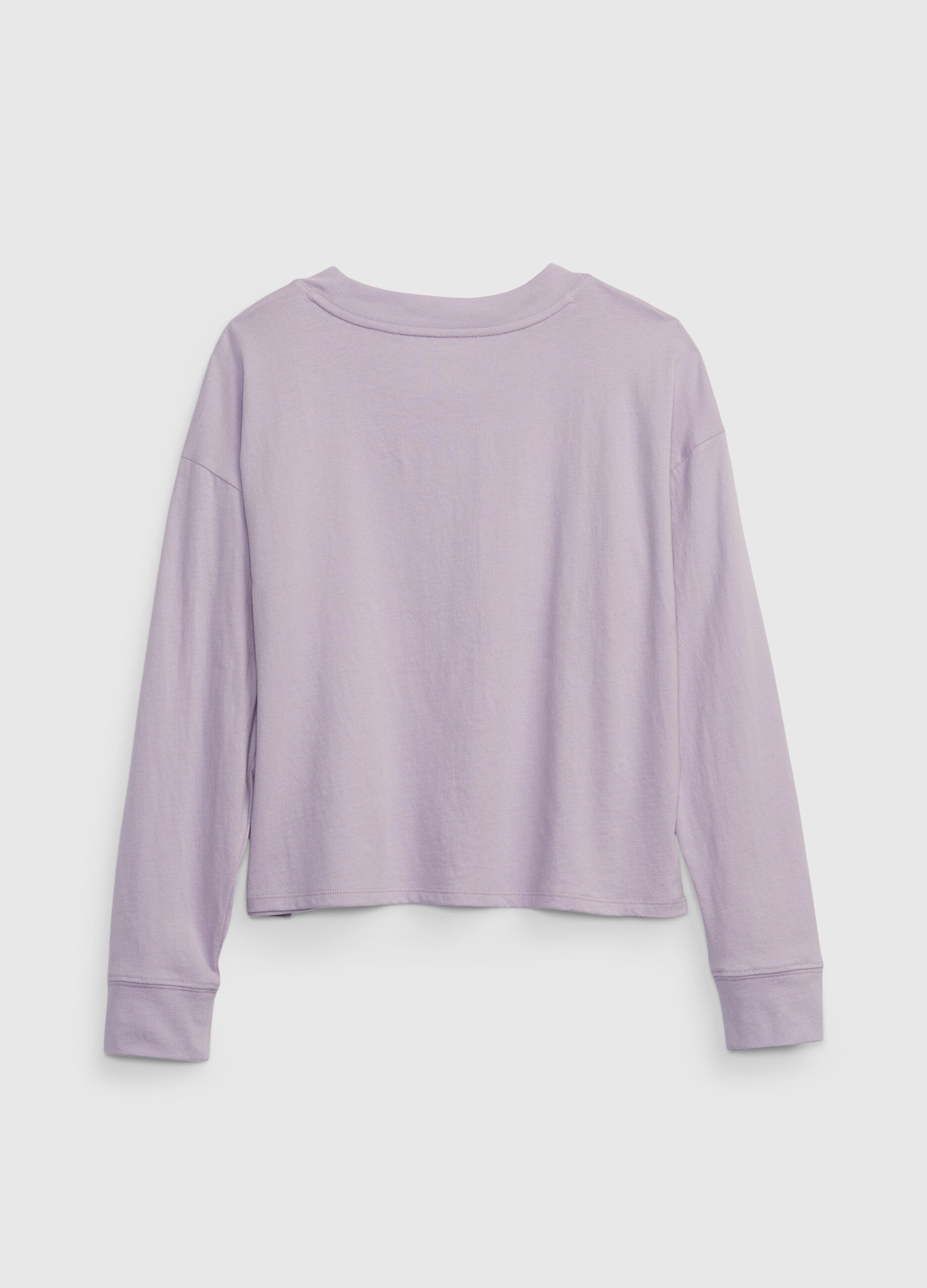 Foil logo print long-sleeved T-shirt_1