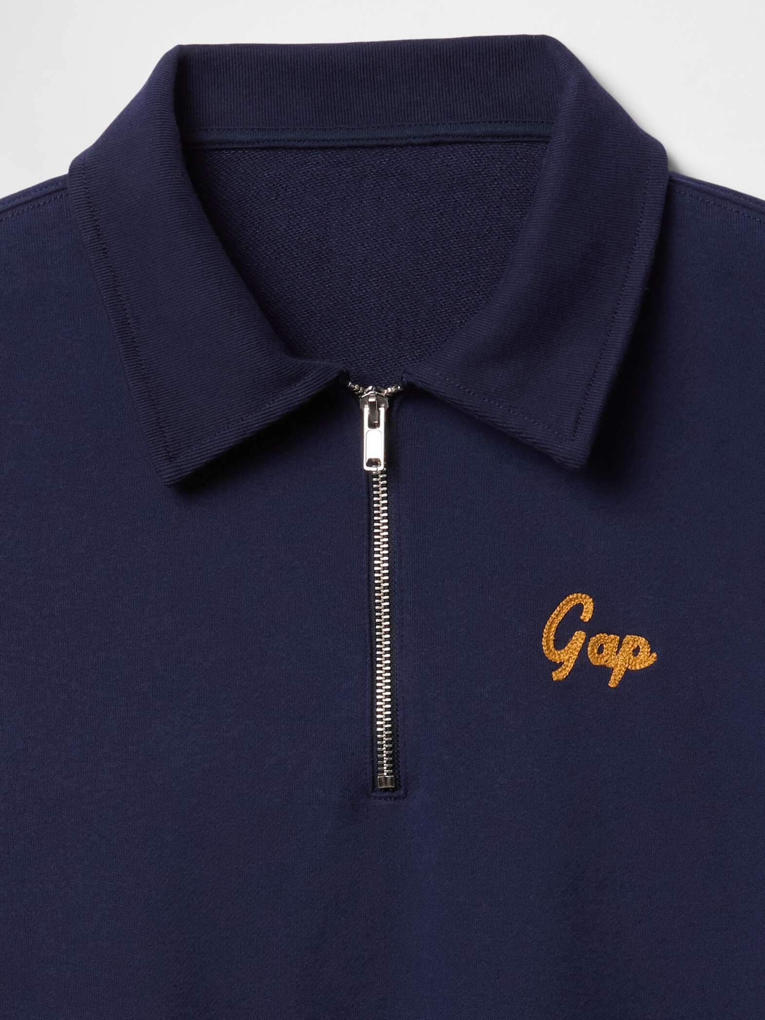 Felpa blu con zip a mezza lunghezza Gap_4