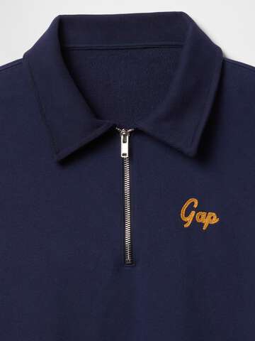 Felpa blu con zip a mezza lunghezza Gap_4