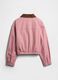 Pink cotton jacket with contrasting collar_1