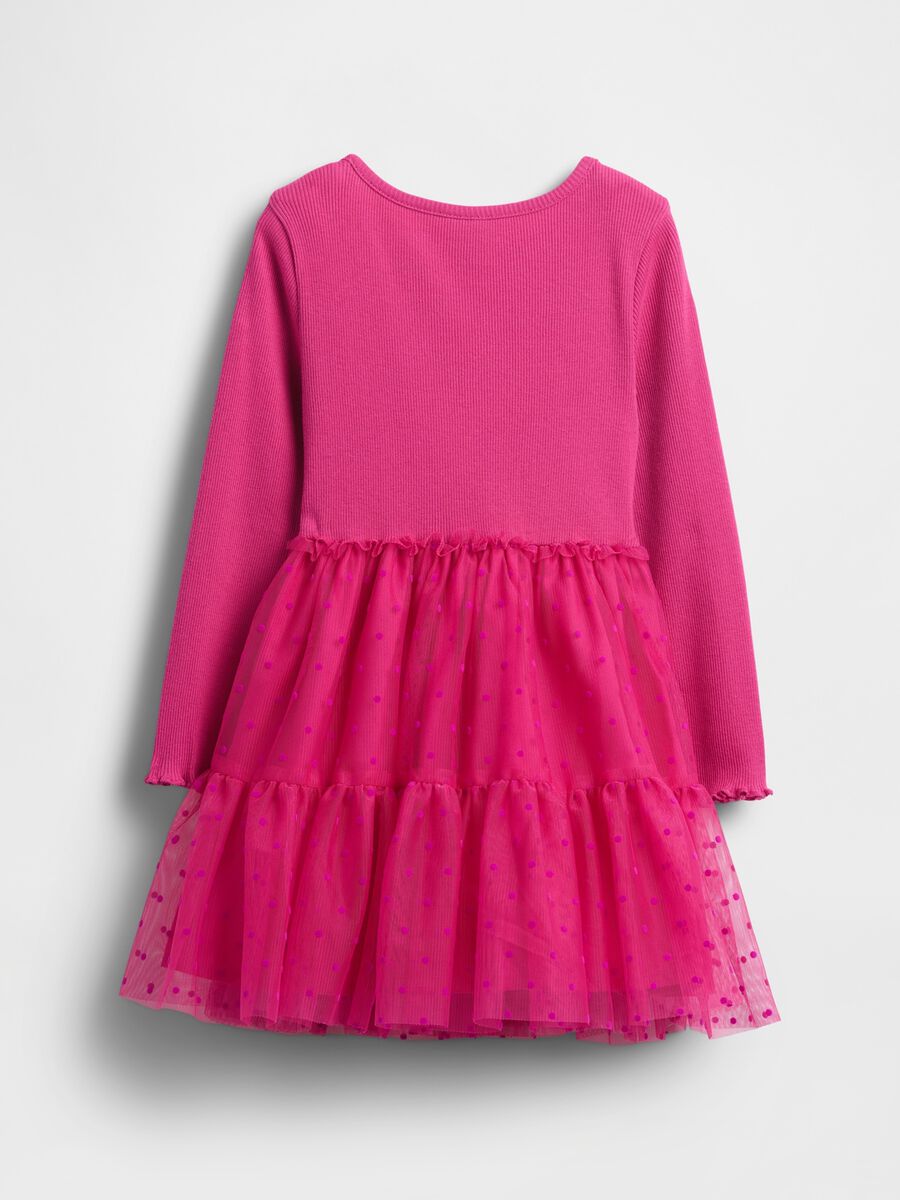 Abito rosa con gonna trasparente Bimba_2