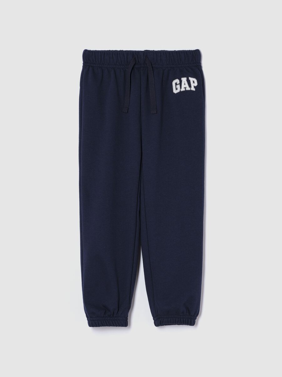 Pantaloni in misto cotone con logo Bimbo_0