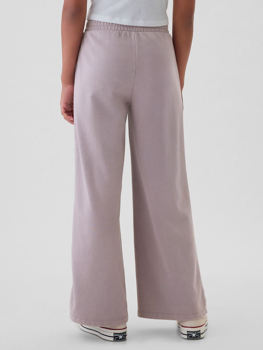 Joggers a gamba larga in felpa Bambina_2