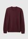 Maglione girocollo bordeaux in misto cotone_4