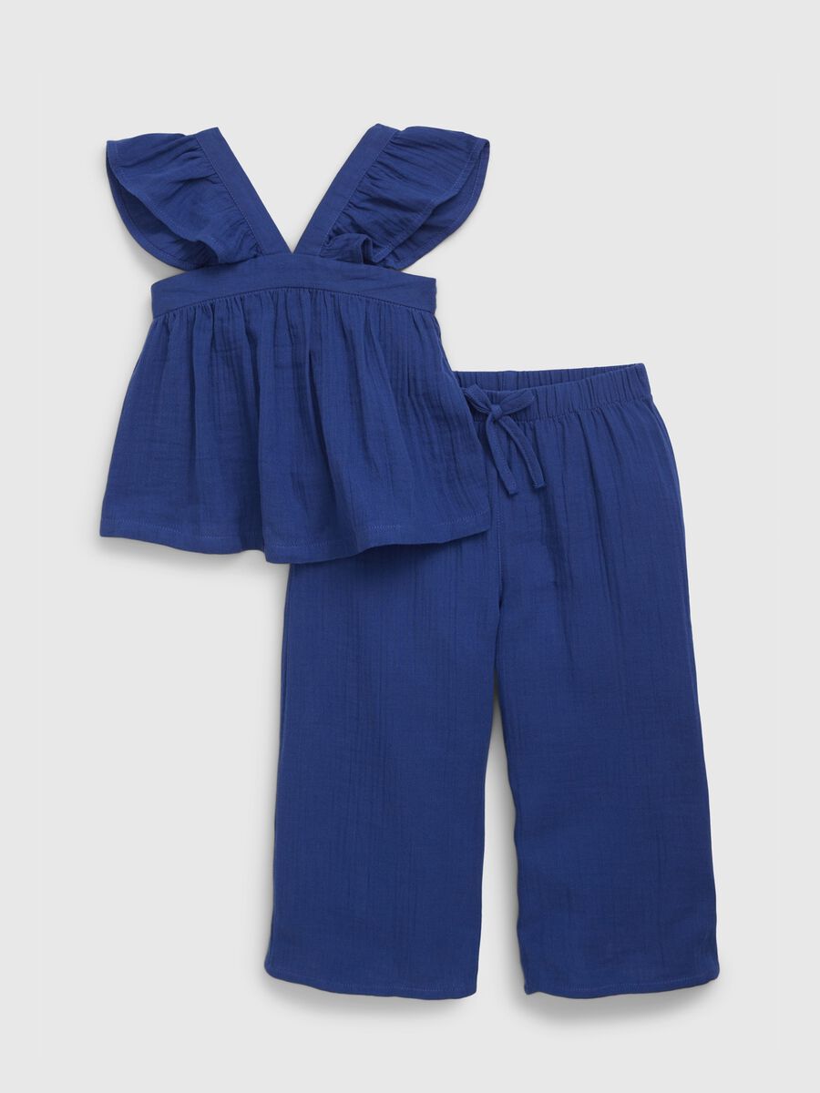 Tank top and trousers set in cotton Baby Girl_1