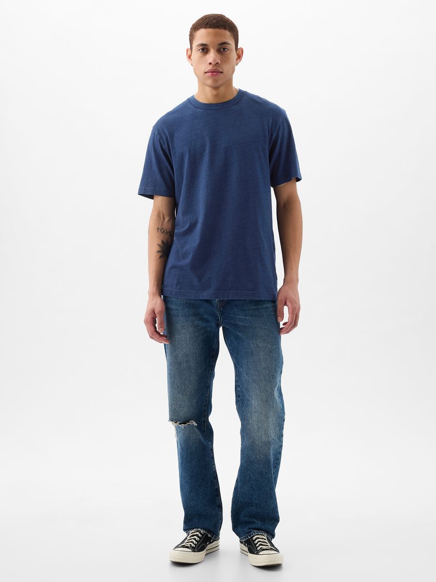 T-shirt girocollo in cotone Uomo_0