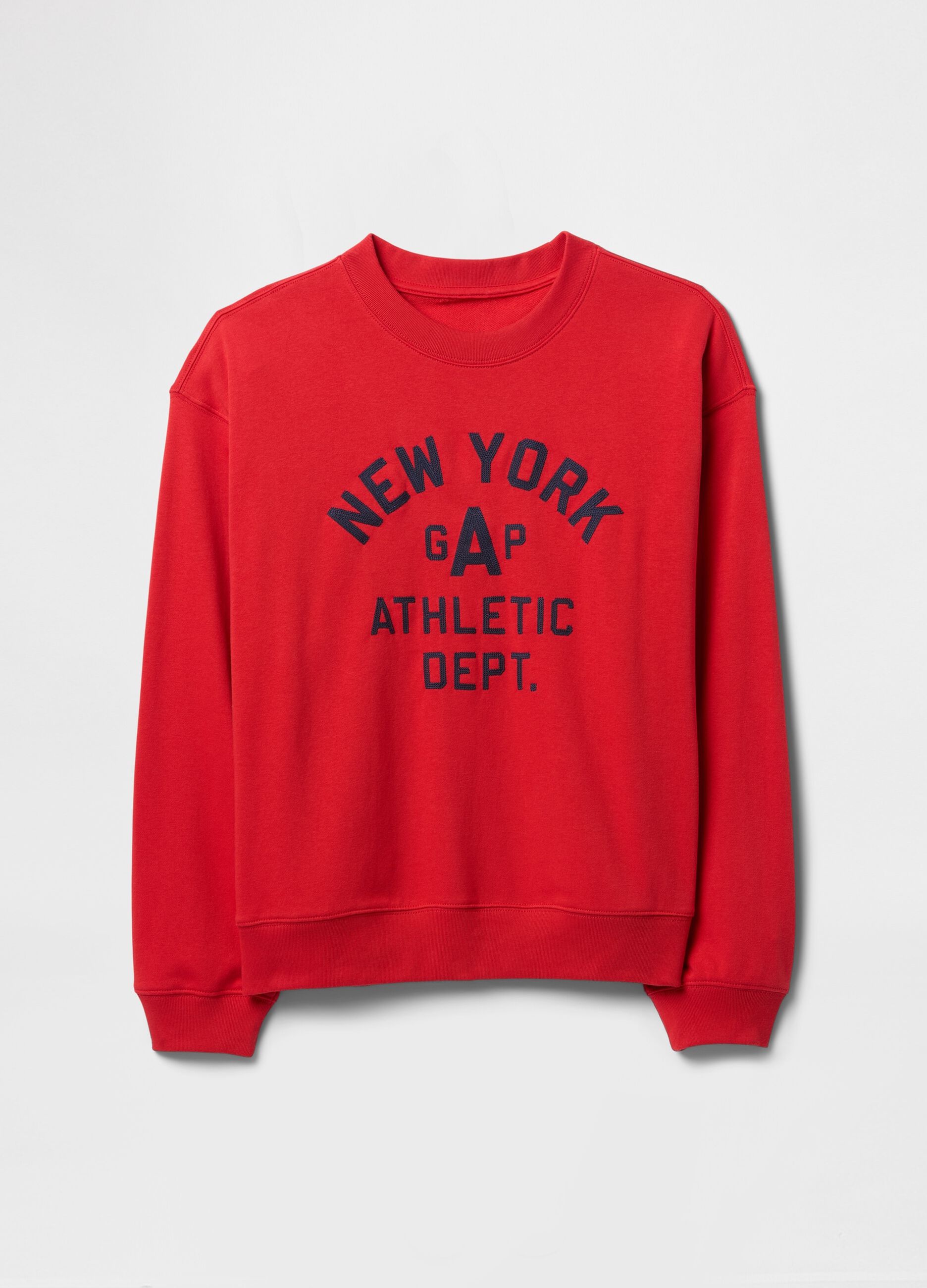 Felpa rossa con stampa Gap e New York_3