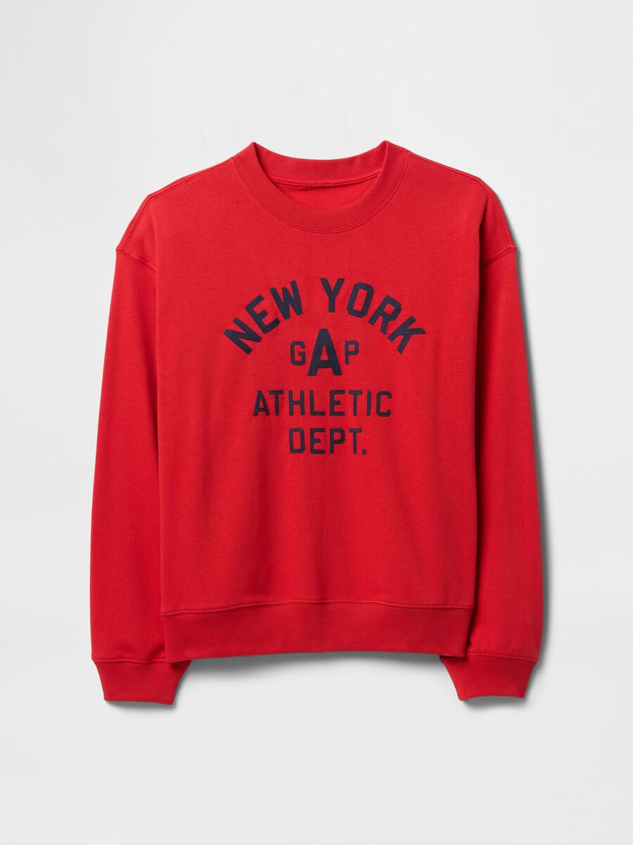 Felpa rossa con stampa Gap e New York Uomo_3