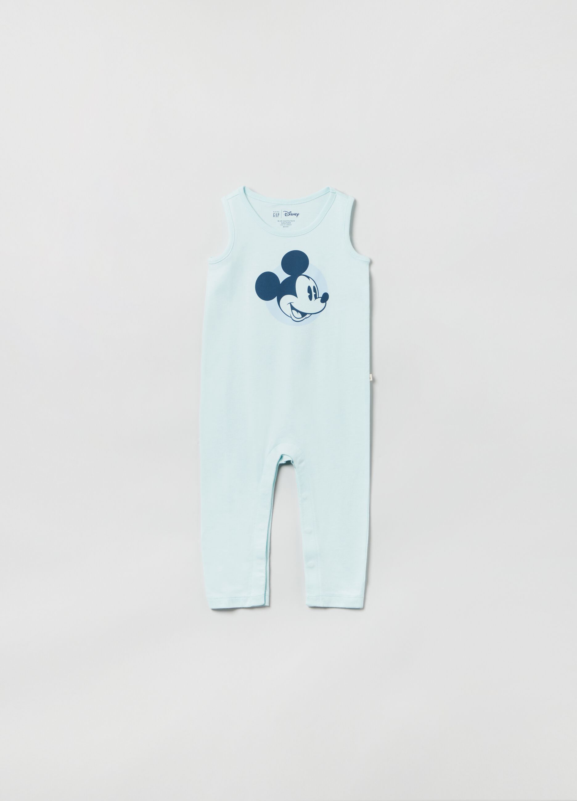 Sleeveless onesie with Disney Mickey Mouse print.