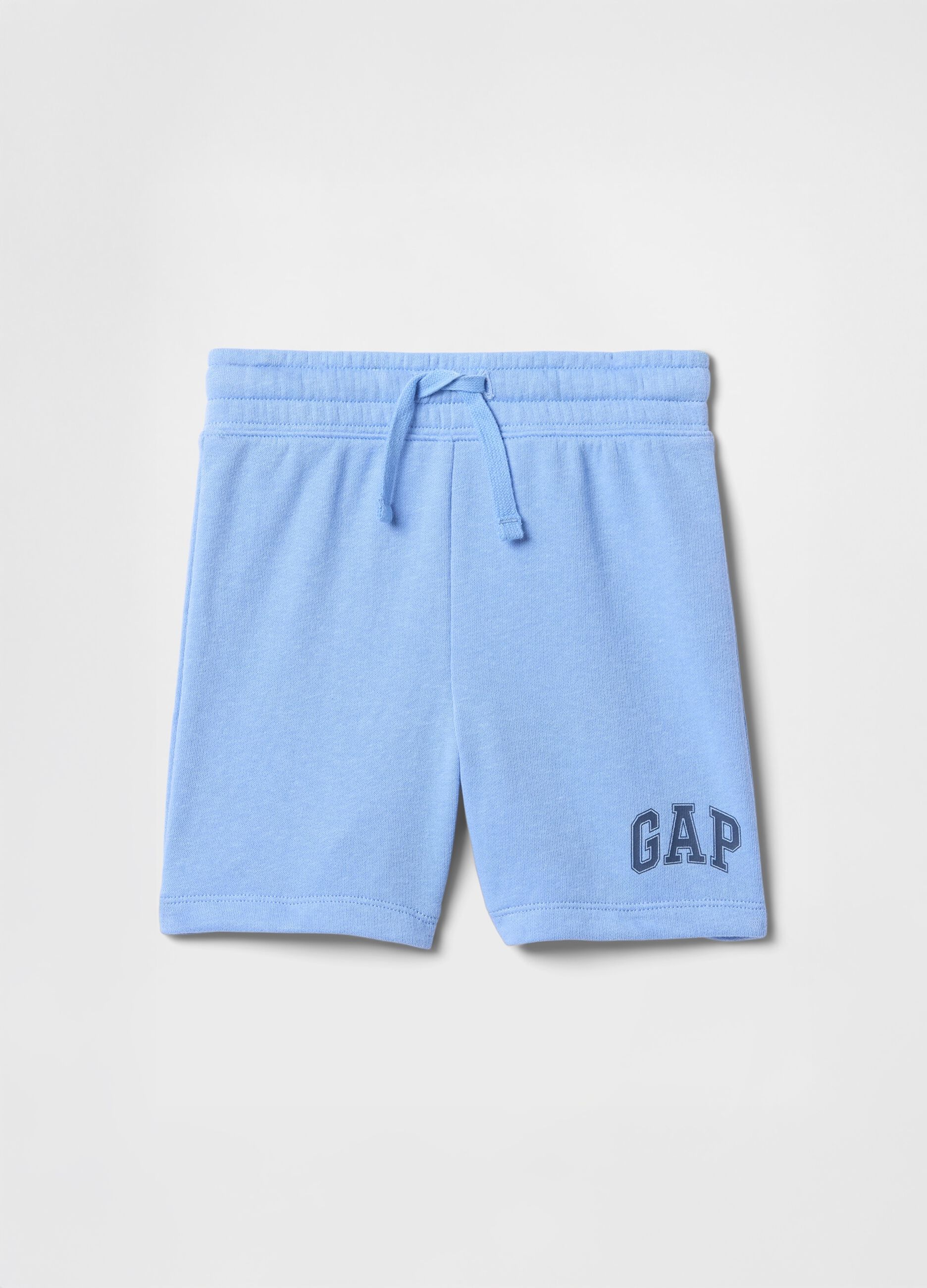 Shorts azzurri in misto cotone e poliestere