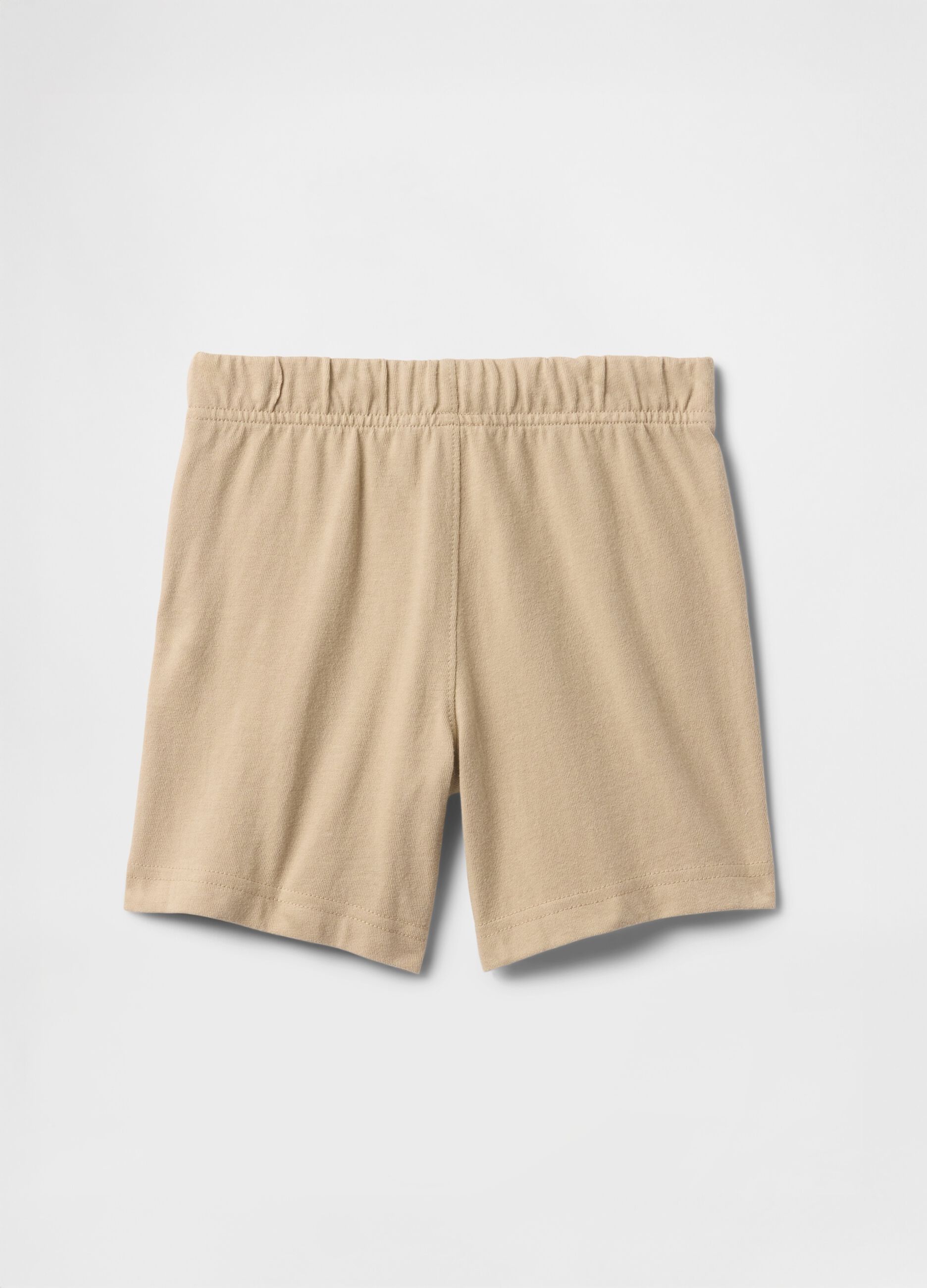 Short beige con elastico in vita_1