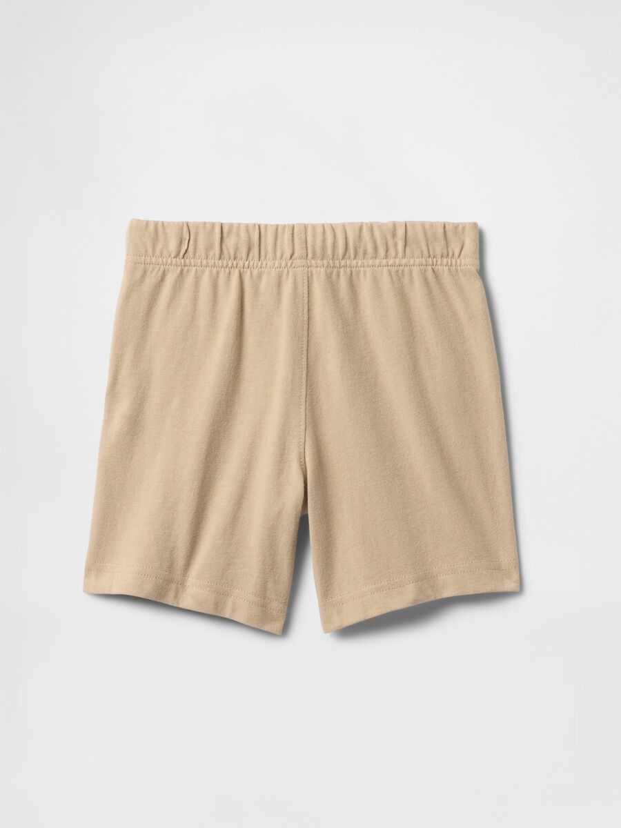 Short beige con elastico in vita Baby Boy_1