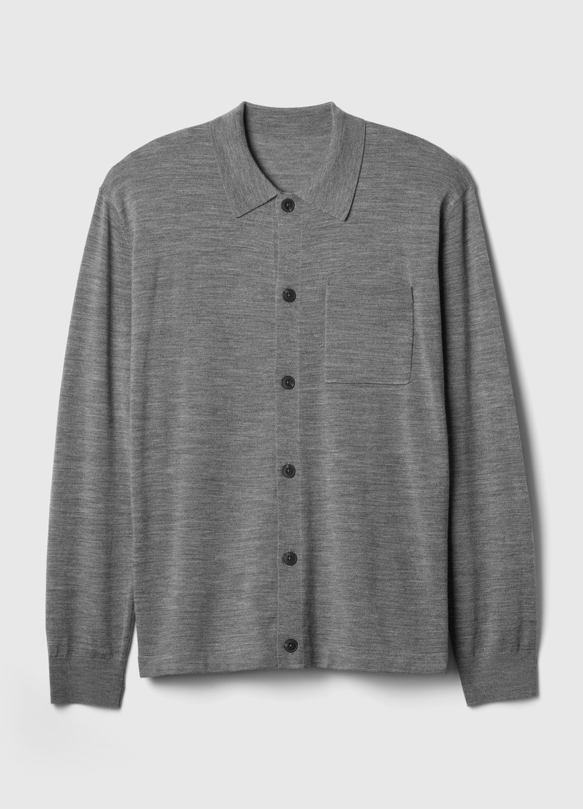Maglia cardigan in lana merino_3